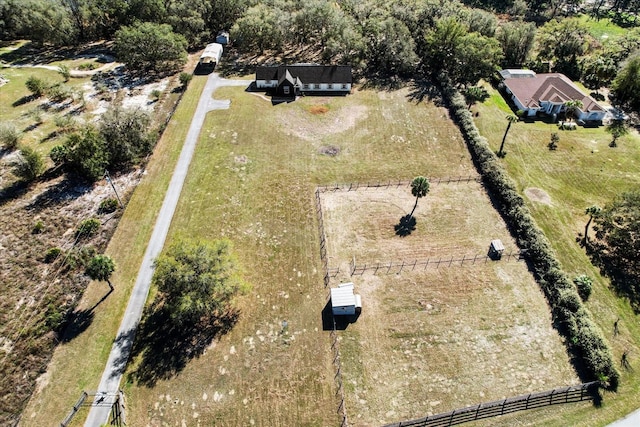 drone / aerial view featuring a rural view