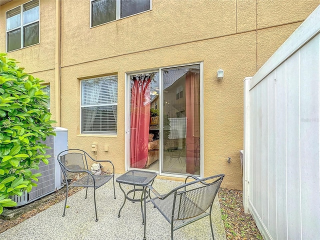 view of patio featuring cooling unit