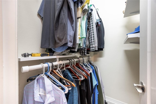 view of walk in closet