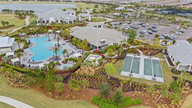 drone / aerial view featuring a residential view