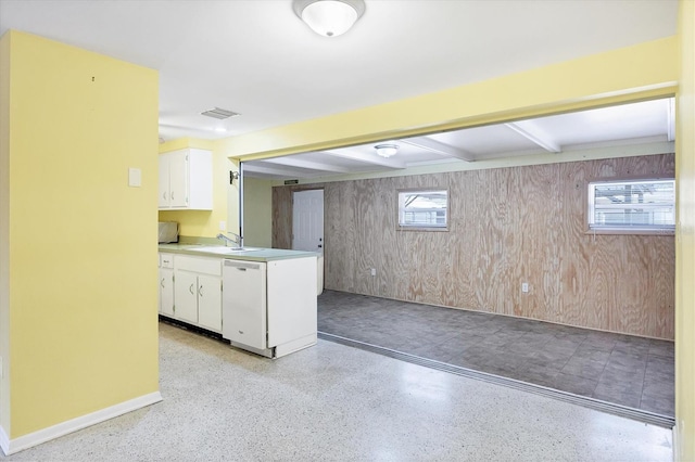18348 Yale Ave, Port Charlotte, FL 33948 - below grade area with healthy amount of natural light, a sink, and baseboards