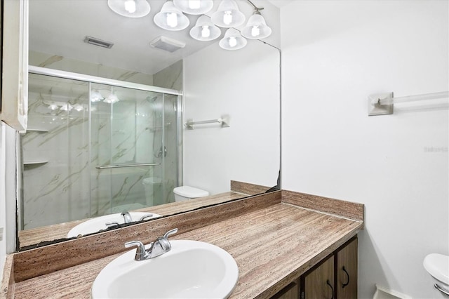 18348 Yale Ave, Port Charlotte, FL 33948 - full bath with toilet, a shower stall, and vanity