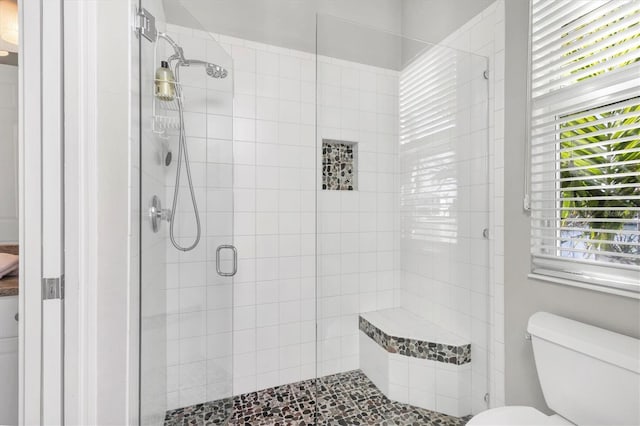 810 Siesta Dr, Sarasota, FL 34242 - full bath featuring a stall shower and toilet