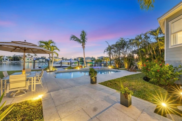 810 Siesta Dr, Sarasota, FL 34242 - swimming pool with a patio and a water view