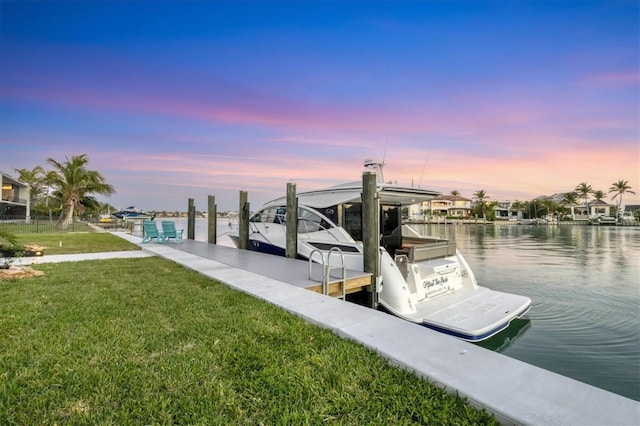 810 Siesta Dr, Sarasota, FL 34242 - dock with a water view and a yard