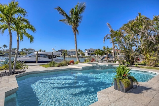 810 Siesta Dr, Sarasota, FL 34242 - outdoor pool with a boat dock