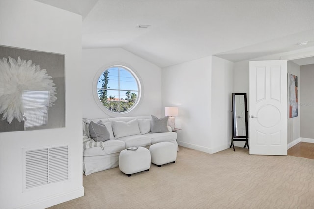 810 Siesta Dr, Sarasota, FL 34242 - bedroom with vaulted ceiling, baseboards, and carpet floors