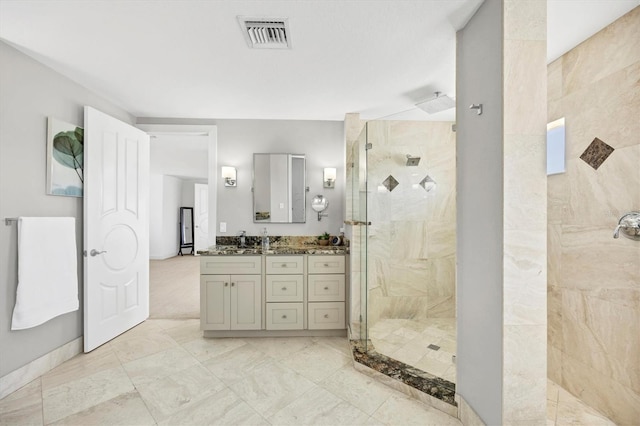 810 Siesta Dr, Sarasota, FL 34242 - full bathroom featuring a stall shower and vanity