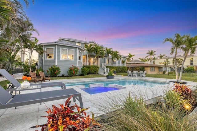 810 Siesta Dr, Sarasota, FL 34242 - view of pool with a patio area, outdoor dining area, and stairs