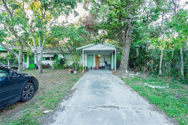 view of front facade with concrete driveway