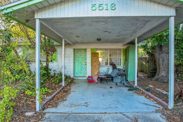 view of patio / terrace with grilling area and fence