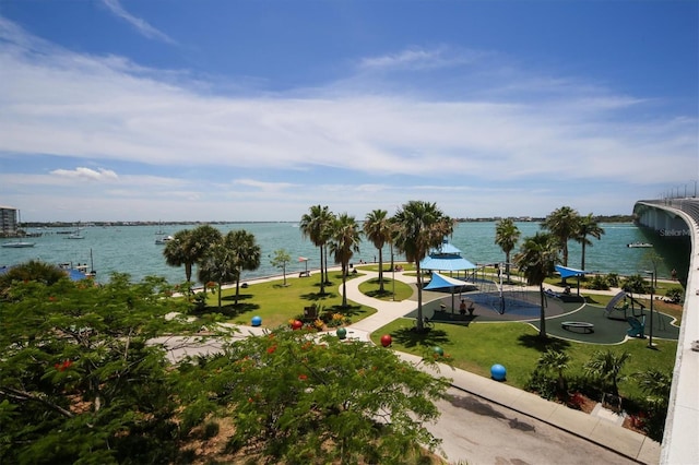 view of water feature