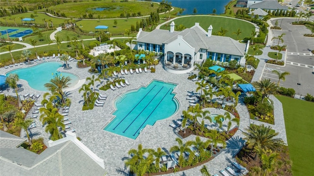 birds eye view of property