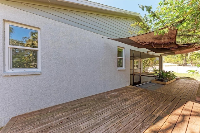 view of wooden deck