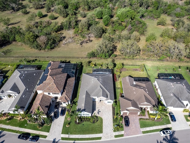 bird's eye view with a residential view