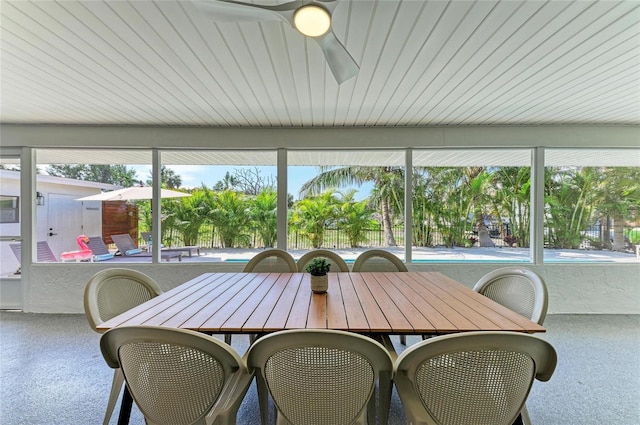 sunroom / solarium with plenty of natural light