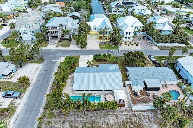 bird's eye view with a residential view