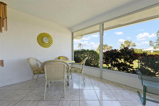 view of sunroom