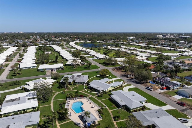 birds eye view of property featuring a residential view