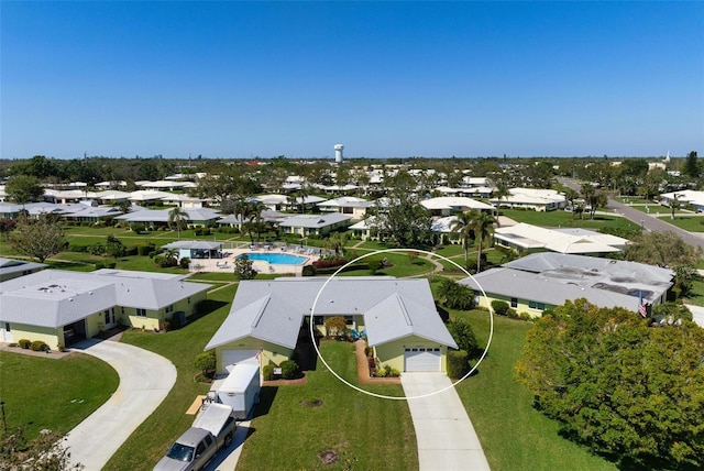 birds eye view of property featuring a residential view