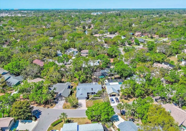 aerial view with a residential view