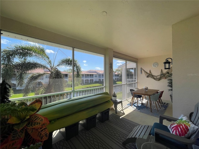 view of sunroom