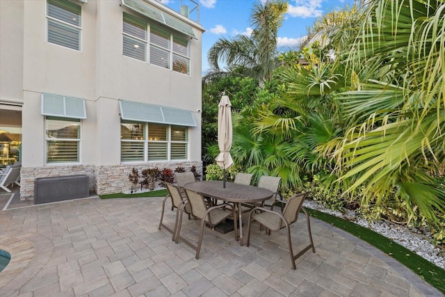 view of patio / terrace featuring outdoor dining area