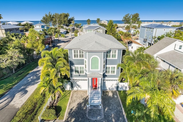 drone / aerial view with a residential view