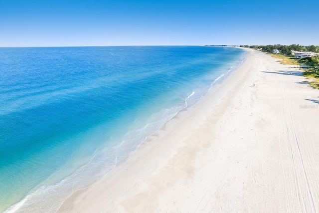 water view with a view of the beach