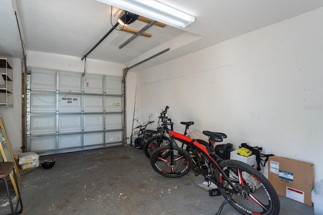 garage featuring a garage door opener