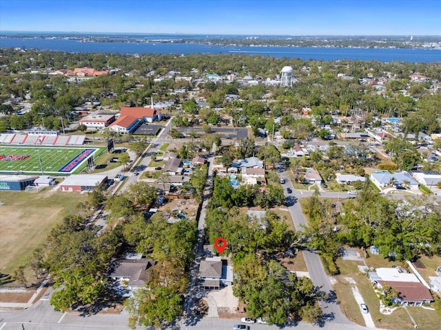 drone / aerial view with a residential view