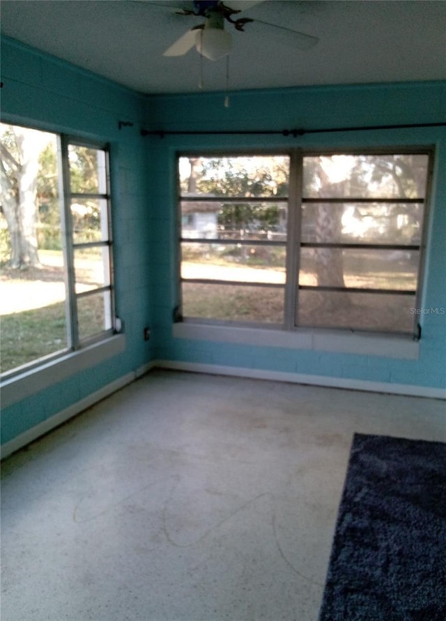 spare room featuring a ceiling fan