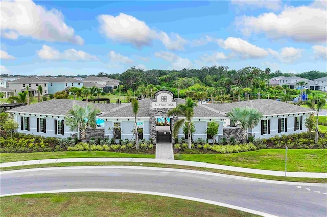 view of front of home with a residential view