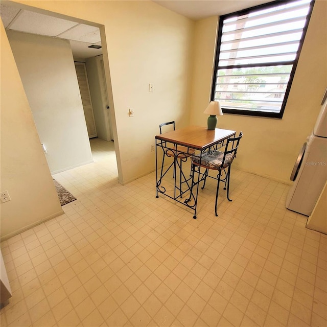 dining room with light floors