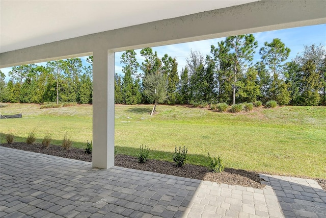 view of yard with a patio