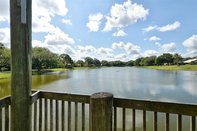 view of water feature