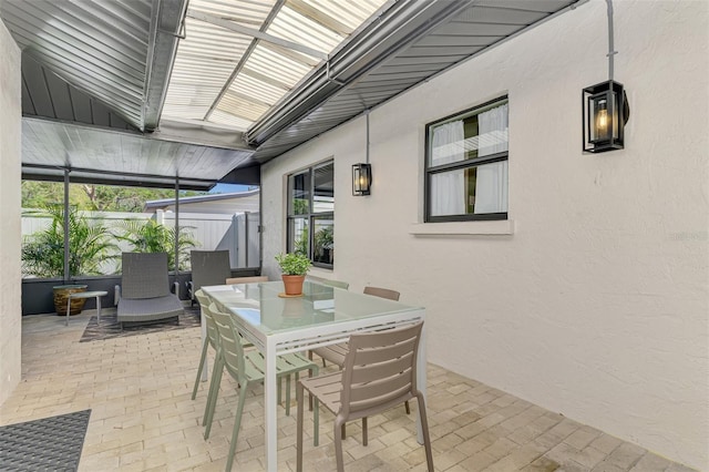 view of patio with outdoor dining space