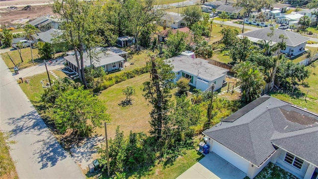 drone / aerial view with a residential view