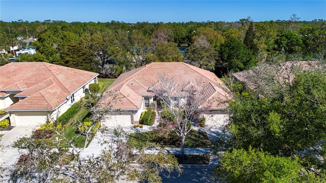 aerial view with a view of trees