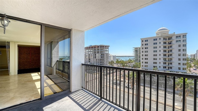 balcony with a city view