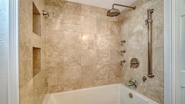 full bath with shower / bathing tub combination