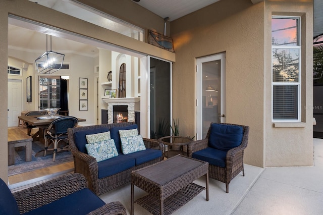 view of patio featuring outdoor lounge area