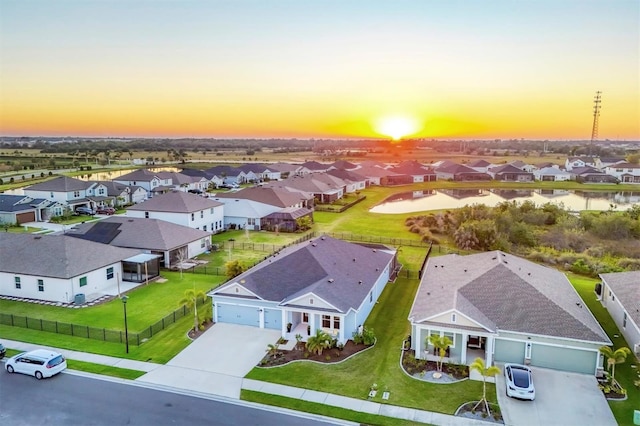 drone / aerial view featuring a residential view