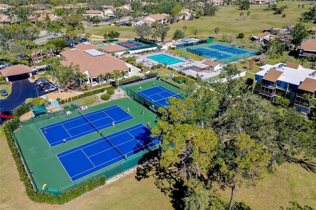 aerial view with a residential view