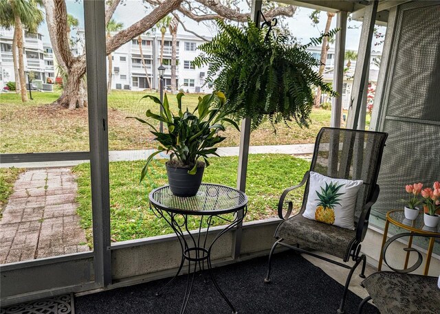 view of sunroom / solarium