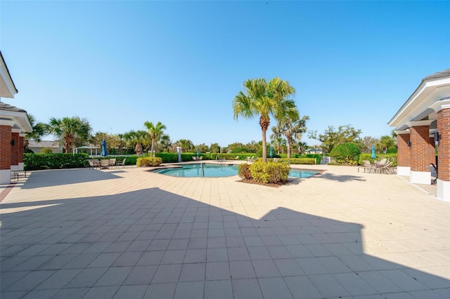 pool featuring a patio