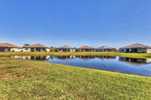 property view of water with a residential view