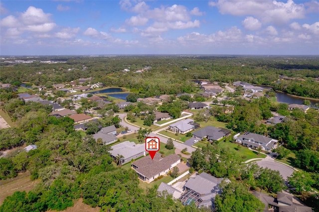 2114 147th Ct E, Bradenton, FL 34212 - bird's eye view featuring a water view, a forest view, and a residential view