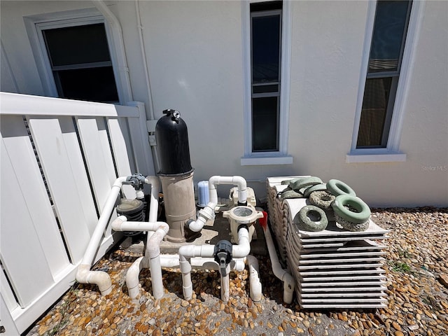 exterior details with stucco siding