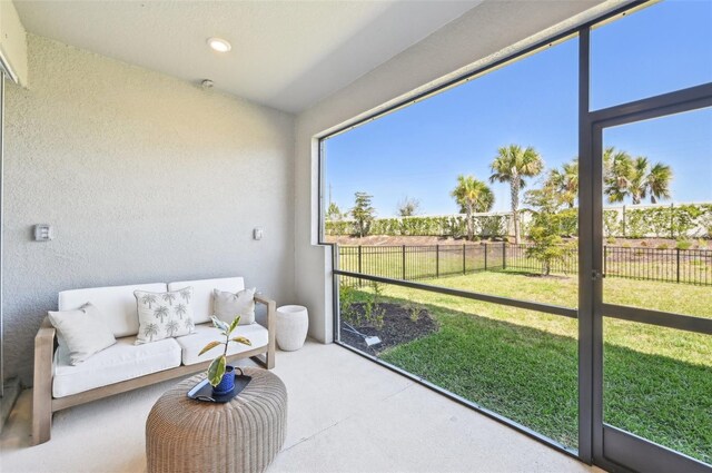 view of sunroom